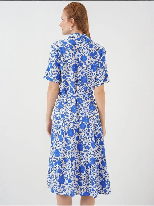 Robe midi imprimée avec coupe a et col chemise bdart - Kiabi Robe midi imprimée avec coupe a et col chemise bdart - Kiabi