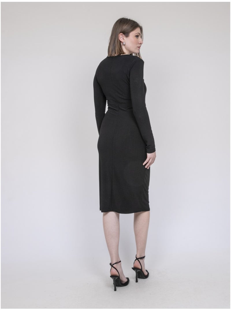 Robe midi IRENA Noir - Kiabi