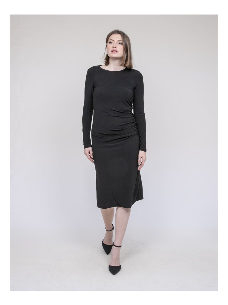Robe midi IRENA Noir - Kiabi