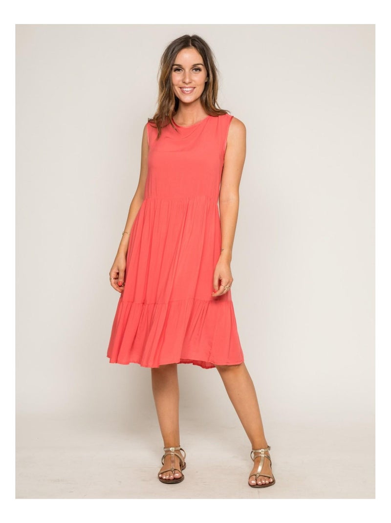 Robe midi IVOIRE Rose - Kiabi