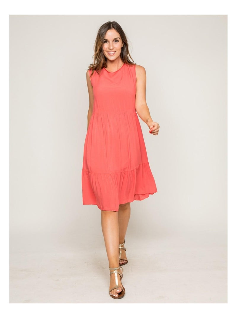 Robe midi IVOIRE Rose - Kiabi