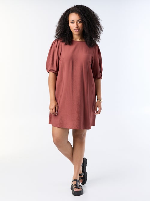 Robe midi manches ballon - Kiabi
