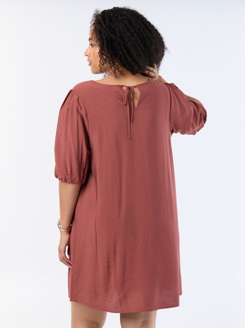 Robe midi manches ballon - Kiabi