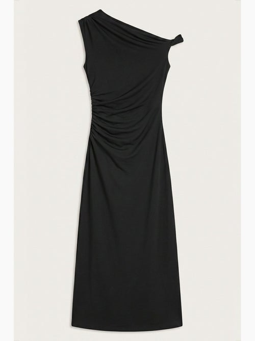 Robe midi moulante à col asymétrique hiccup - Kiabi Robe midi moulante à col asymétrique hiccup - Kiabi