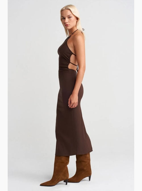 Robe midi moulante à col halter dilvin - Kiabi Robe midi moulante à col halter dilvin - Kiabi