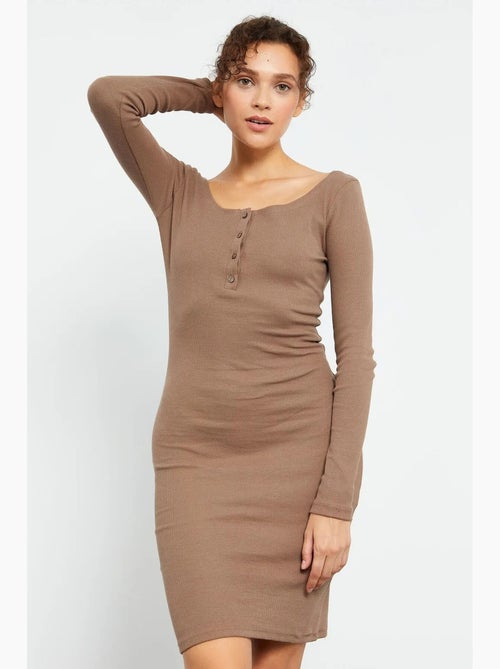 Robe midi moulante à col rond tommy - Kiabi Robe midi moulante à col rond tommy - Kiabi