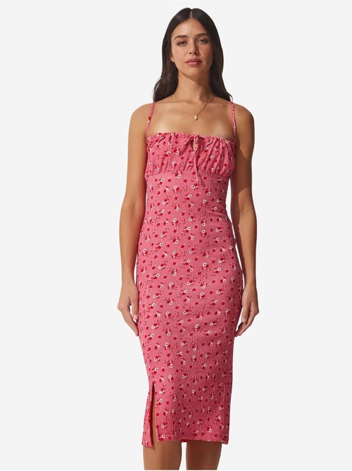 Robe midi moulante à fleurs avec fente istanbul - Kiabi Robe midi moulante à fleurs avec fente istanbul - Kiabi