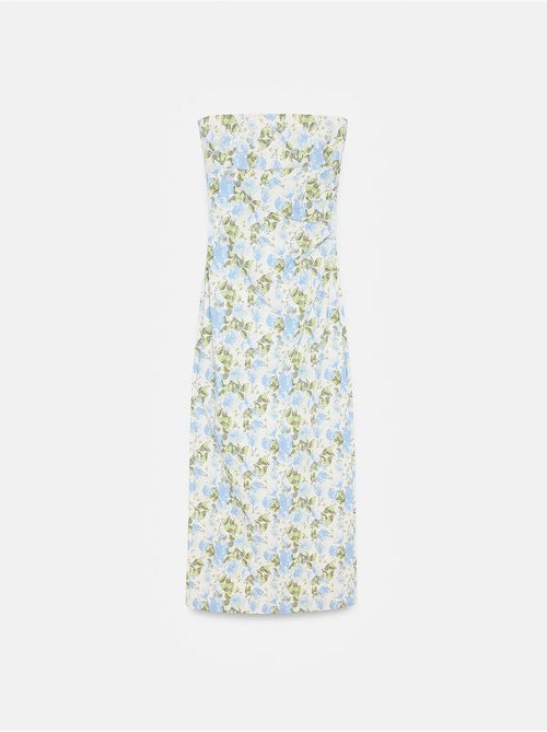 Robe midi moulante bustier à fleurs dilvin - Kiabi Robe midi moulante bustier à fleurs dilvin - Kiabi