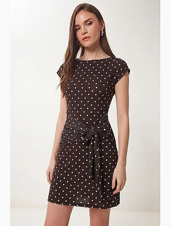 Robe midi moulante en tulle istanbul