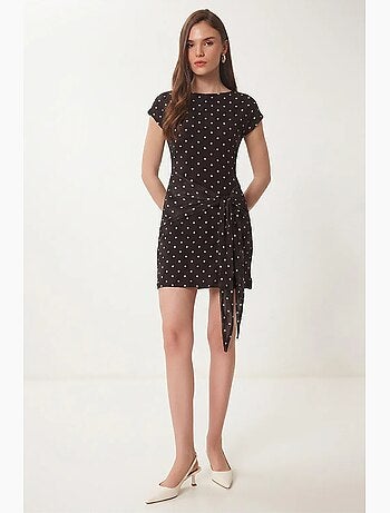 Robe midi moulante en tulle istanbul