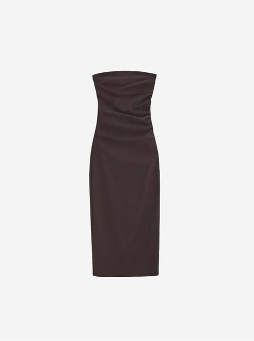 Robe midi moulante sans bretelles, avec fente dilvin - Kiabi Robe midi moulante sans bretelles, avec fente dilvin - Kiabi