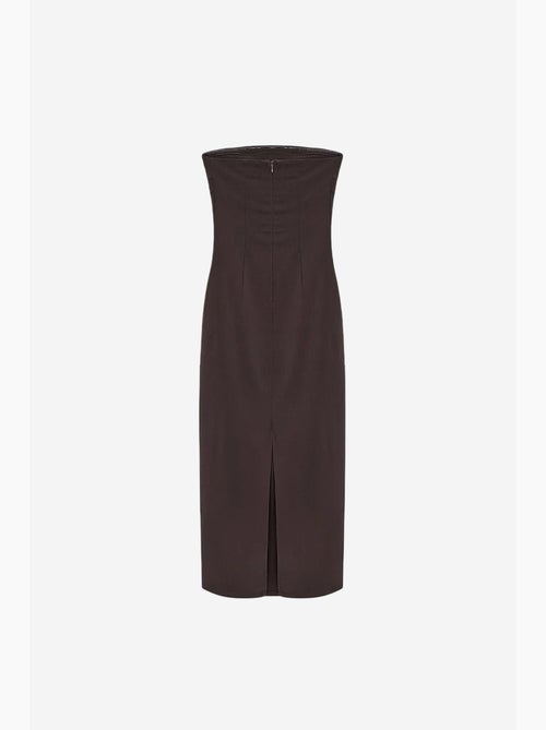Robe midi moulante sans bretelles, avec fente dilvin - Kiabi Robe midi moulante sans bretelles, avec fente dilvin - Kiabi