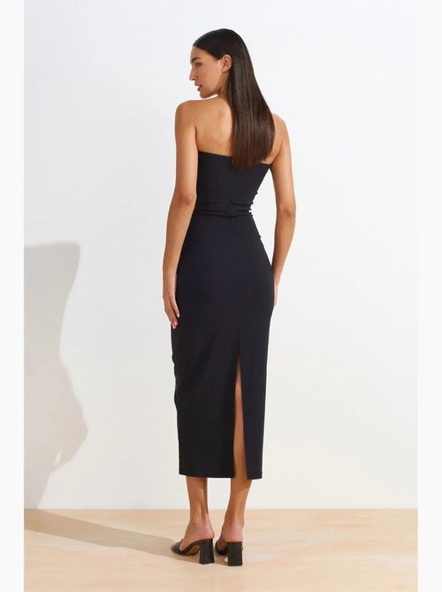 Robe midi moulante sans bretelles, avec fente dilvin - Kiabi Robe midi moulante sans bretelles, avec fente dilvin - Kiabi
