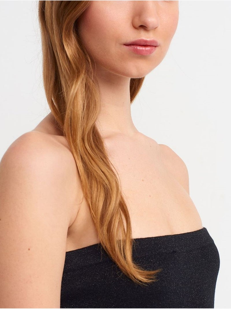 Robe midi moulante sans bretelles dilvin Noir - Kiabi