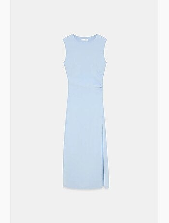 Robe midi moulante sans manches avec fente dilvin