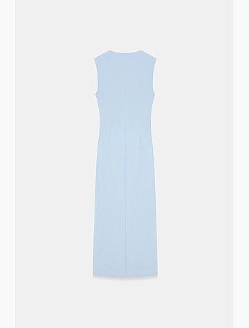 Robe midi moulante sans manches avec fente dilvin