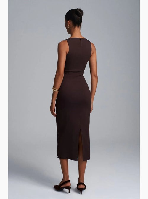 Robe midi moulante sans manches avec fente dilvin - Kiabi Robe midi moulante sans manches avec fente dilvin - Kiabi