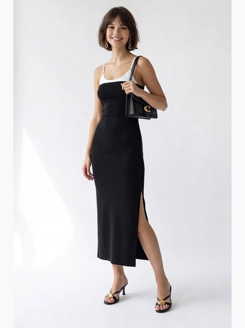 Robe midi moulante sans manches avec fente mixray - Kiabi Robe midi moulante sans manches avec fente mixray - Kiabi