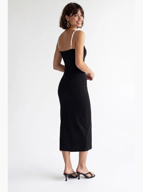 Robe midi moulante sans manches avec fente mixray - Kiabi Robe midi moulante sans manches avec fente mixray - Kiabi