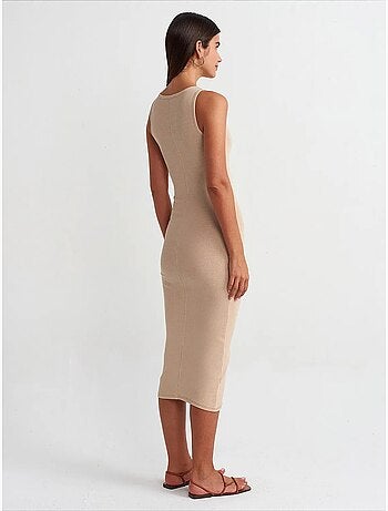 Robe midi moulante sans manches dilvin