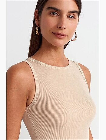 Robe midi moulante sans manches dilvin