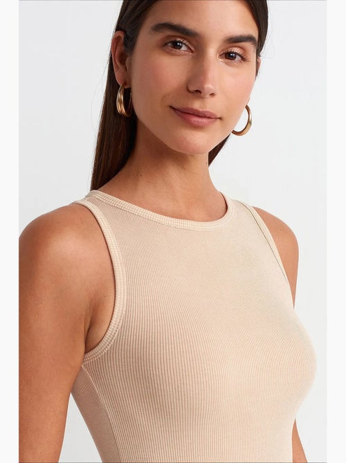 Robe midi moulante sans manches dilvin - Kiabi