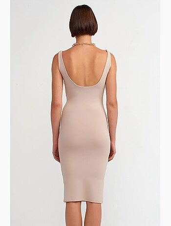 Robe midi moulante sans manches dilvin