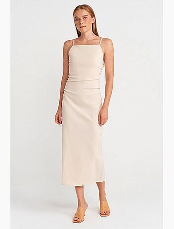 Robe midi moulante sans manches dilvin