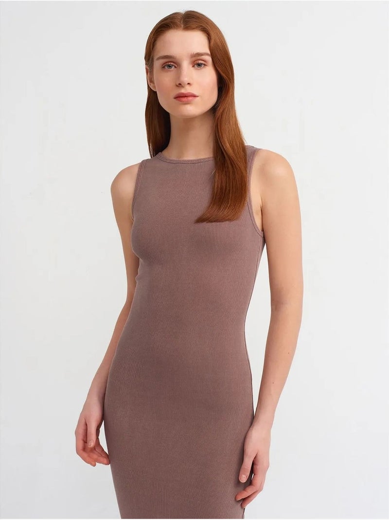 Robe midi moulante sans manches dilvin Mauve - Kiabi