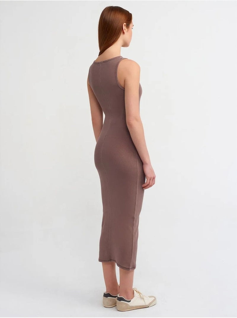 Robe midi moulante sans manches dilvin Mauve - Kiabi
