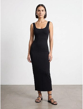 Robe midi moulante sans manches dilvin