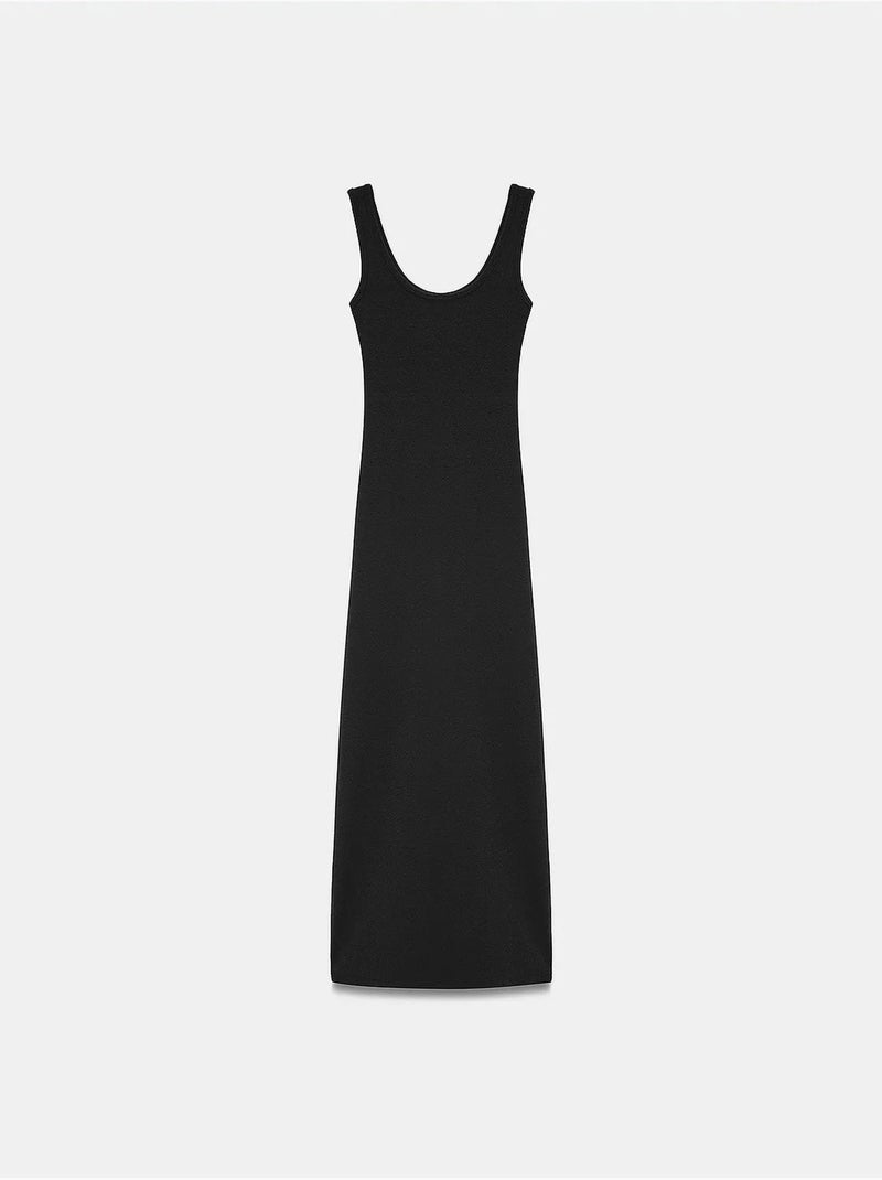 Robe midi moulante sans manches dilvin Noir - Kiabi
