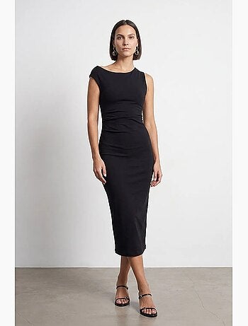 Robe midi moulante sans manches dilvin