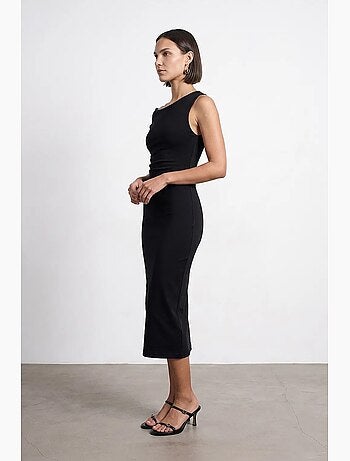 Robe midi moulante sans manches dilvin