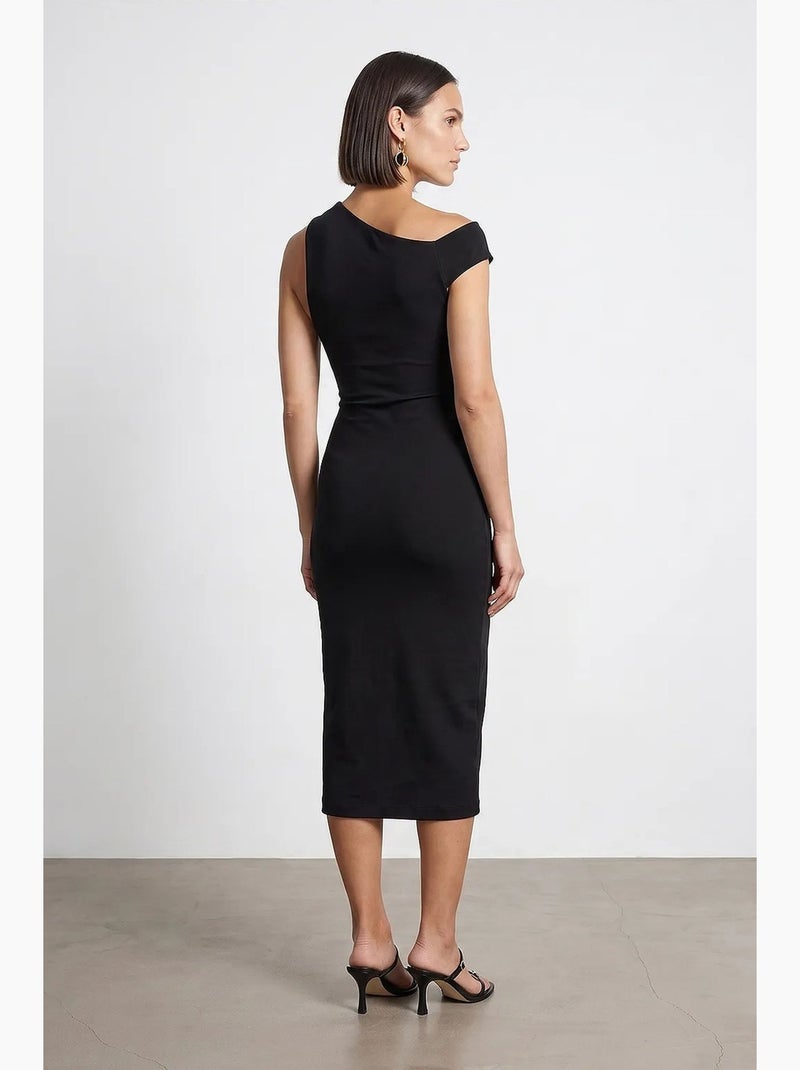 Robe midi moulante sans manches dilvin Noir - Kiabi
