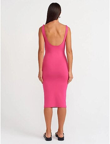Robe midi moulante sans manches dilvin