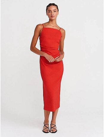 Robe midi moulante sans manches dilvin