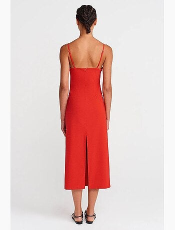 Robe midi moulante sans manches dilvin
