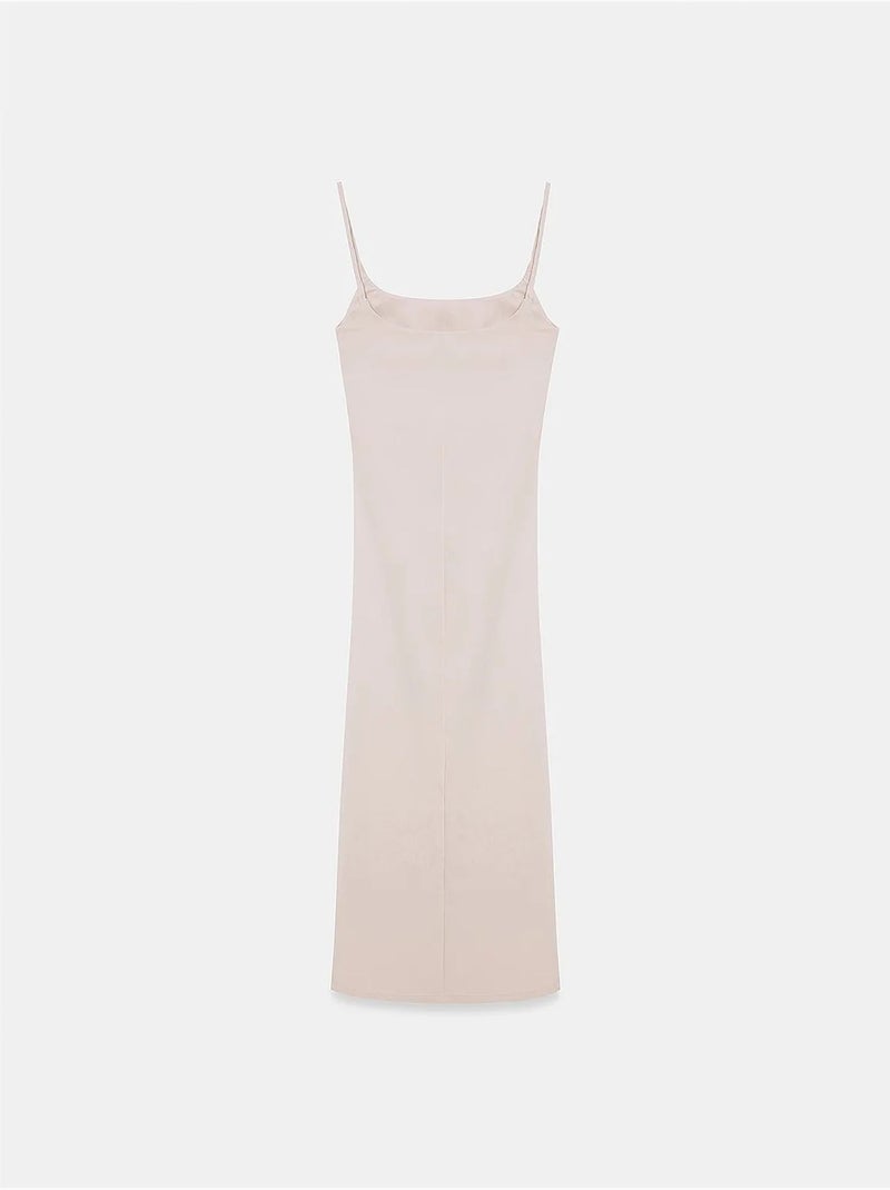 Robe midi moulante sans manches pour femme dilvin Beige argile - Kiabi