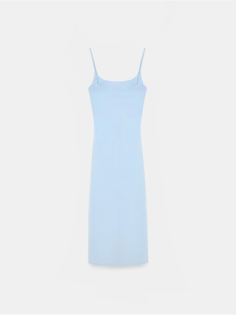 Robe midi moulante sans manches pour femme dilvin Bleu ciel - Kiabi
