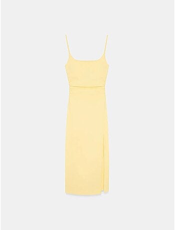 Robe midi moulante sans manches pour femme dilvin