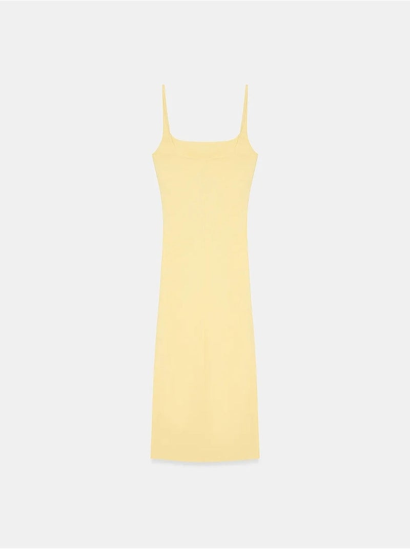 Robe midi moulante sans manches pour femme dilvin Jaune citron - Kiabi