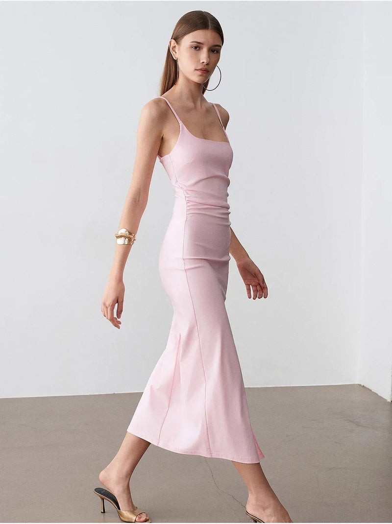 Robe midi moulante sans manches pour femme dilvin Rose pâle - Kiabi