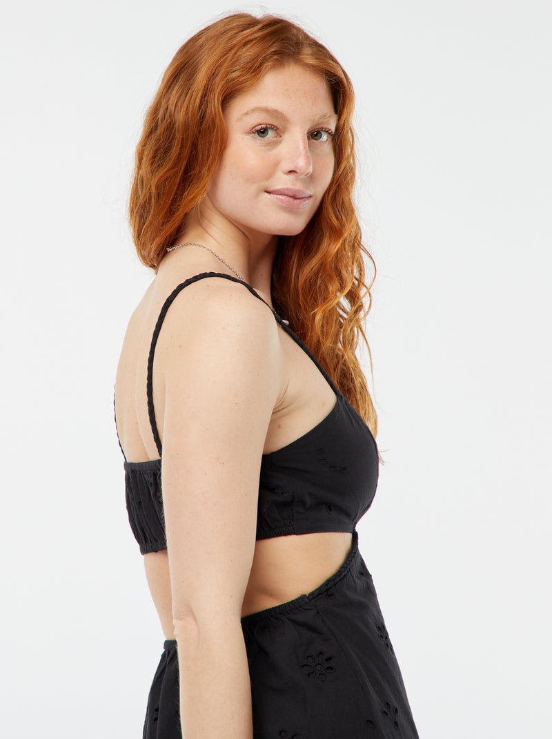 Robe midi ouverture sur les côtés NOIR - Kiabi