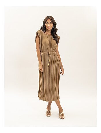 Robe midi plissée IROVE