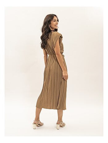 Robe midi plissée IROVE