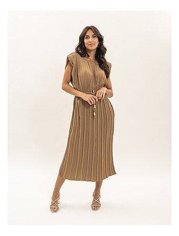 Robe midi plissée IROVE