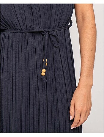 Robe midi plissée IROVE