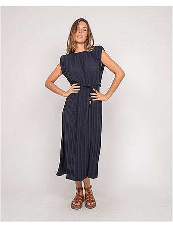 Robe midi plissée IROVE