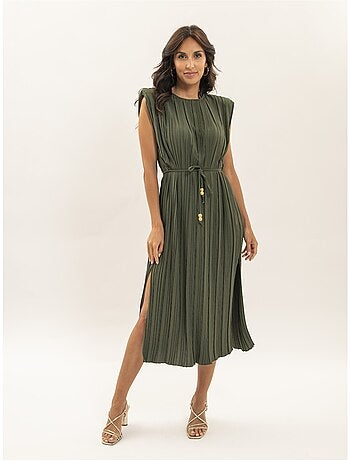 Robe midi plissée IROVE